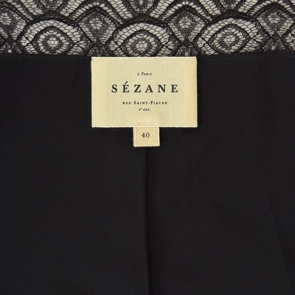 NWOT Sezane Midi Silk Long-Sleeve Tulipe Wrap Dress - Picture 5 of 6